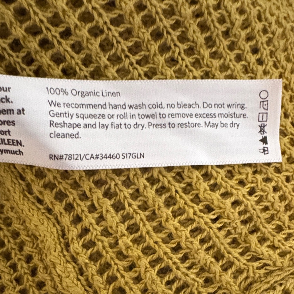 Eileen Fisher Lightweight Sweater linen in Chartreuse - Picture 4 of 6